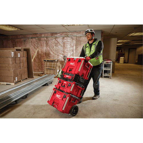 Milwaukee  48-22-8427  PACKOUT? Rolling Tool Box, 18" x 22" x 19-1/2", Black/Red - Each