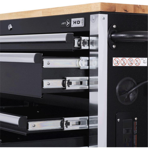 JET 842622 HDRC5212 HD Series Roller Cabinet, 12 Drawers, 51-1/4" W x 21" D x 40-3/10" H, Black - Each - Image 2