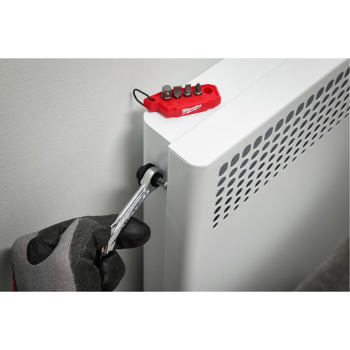 Milwaukee 48-22-2950 7-in-1 Multi-Bit Mini Ratchet, 5/16"/1/4" Drive, Plain Handle-(Each)