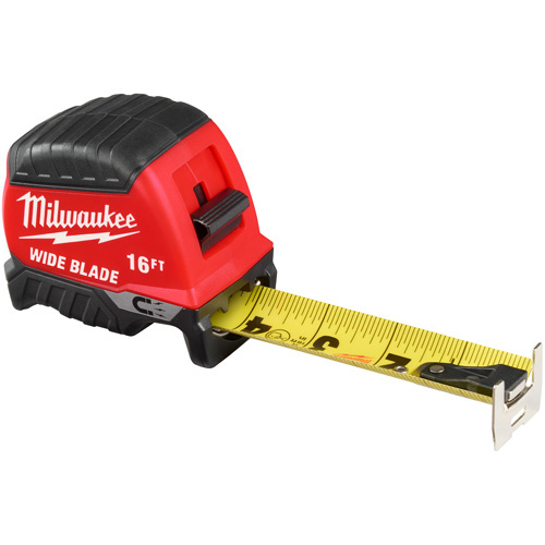 Milwaukee  48-22-1216M  Wide Blade Magnetic Measuring Tape, 1-3/8" x 16' - Each