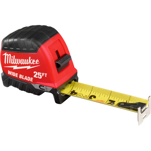 Milwaukee  48-22-1225M  Wide Blade Magnetic Measuring Tape, 1-3/8" x 25' - Each