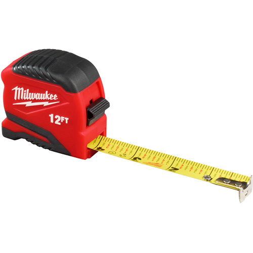 Milwaukee  48-22-1712  Compact Tape Measure, 13/16" x 12' - Each
