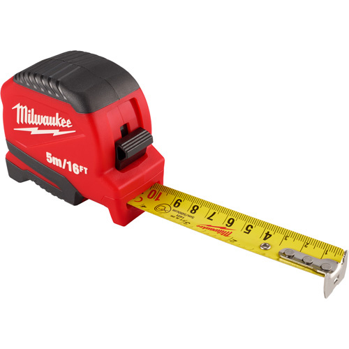 Milwaukee  48-22-1717  Compact Tape Measure, 1" x 16' - Each