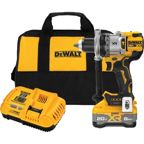DEWALT  DCD1007WW1  MAX* XR<sup>?</sup> Brushless Cordless 3-Speed Hammer Drill Kit with XR POWERPACK? Battery, 1/2" Chuck, 20 V - Each