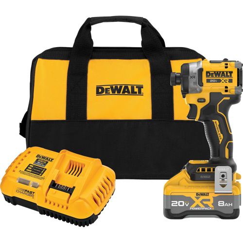 DEWALT  DCF860WW1  MAX* XR<sup>?</sup> Brushless Cordless 3-Speed High Torque Impact Driver Kit with XR POWERPACK?, 20 V, 1/4" Socket - Each