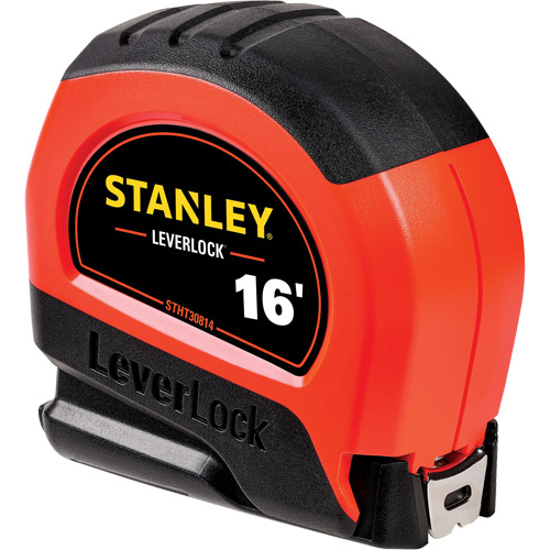 Stanley Tools  STHT30814S  High-Visibility LEVERLOCK<sup>?</sup> Tape Measure, 16', Imperial Graduations - Each