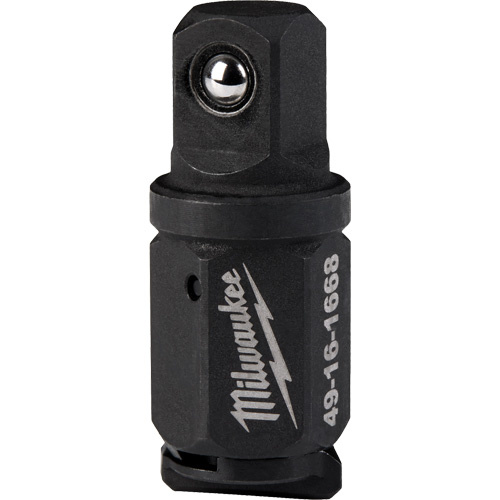 Milwaukee 49-16-1668 INSIDER Box Ratchet Anvil Adapter, 3/8" Drive, 3/8" Socket, 0.63" L, Ball-(Each)