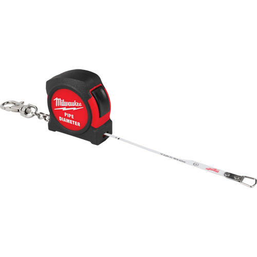Milwaukee  48-22-1006  Pipe Diameter Tape Measure, 6.5', 1/100th Inch Graduations - Each