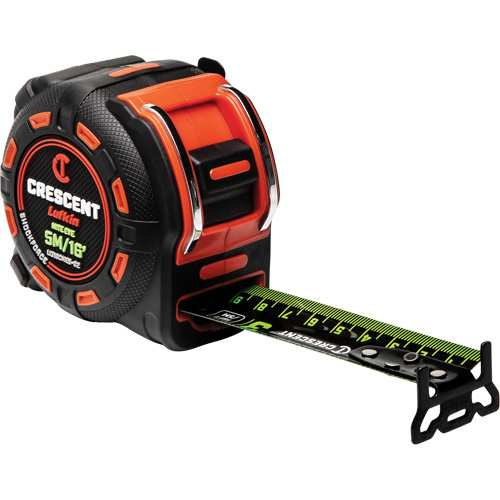 Lufkin By Crescent  L1316CMEB-02  Shockforce? NITE EYE Tape Measure, 1-1/4" x 16'/5 m, Metric/SAE Graduations - Each