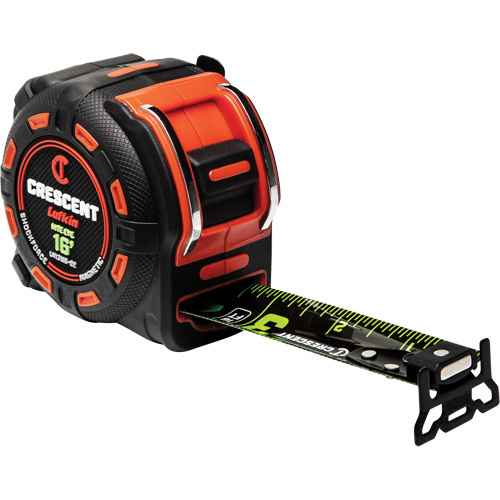 Lufkin By Crescent  LM1316B-02  Shockforce? NITE EYE Magnetic Tape Measure, 1-1/4" x 16', SAE Graduations