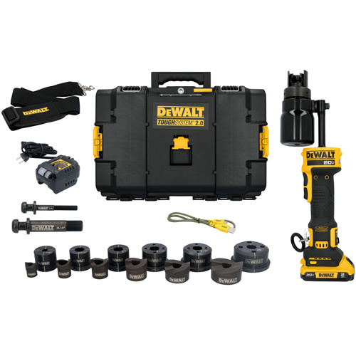 DEWALT  DCE600D1K2  Hydraulic Knockout Tool Kit with 1/2'' - 2'' Punches & Dies
