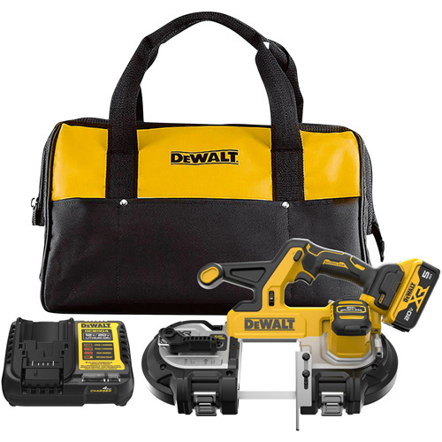 DEWALT  DCS378P1  XR<sup>?</sup> Mid-Size Bandsaw with 5 Ah Battery Kit, 20 V, 3-3/8" Capacity