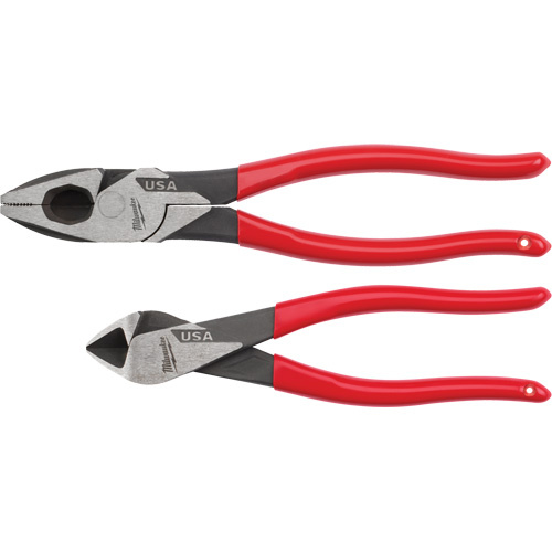 Milwaukee  MT500-2  Dipped Grip Cutting Pliers Set, 2 Pieces - Each