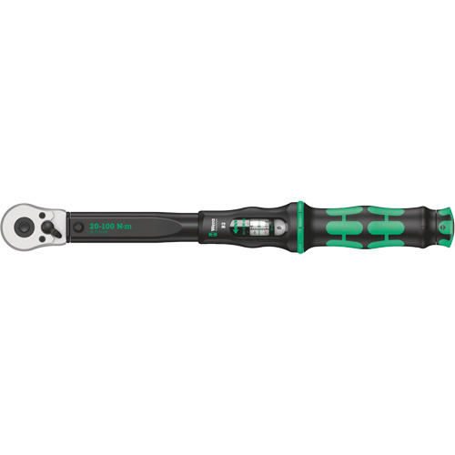 Wera Tools  05075611001  Click-Torque B2 Torque Wrench with Reversible Ratchet, Click, 3/8" Square Drive, 20 - 100 Nm - Each