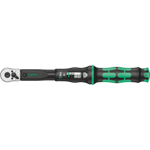 Wera Tools  05075610001  Click-Torque B Torque Wrench with Reversible Ratchet, Click, 3/8" Square Drive, 10 - 50 Nm - Each