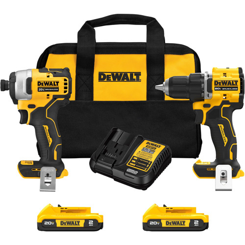 DEWALT  DCK225D2  ATOMIC? Brushless Compact Drill/Driver & Impact Driver Combo Kit, Lithium-Ion, 20 V - Each