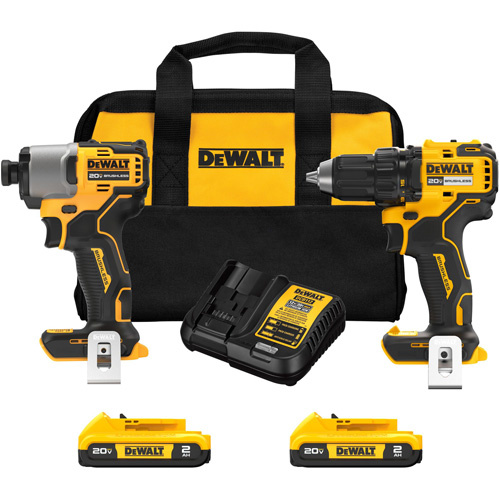 DEWALT  DCK227D2  Brushless Cordless Drill/Driver & Impact Driver Combo Kit, Lithium-Ion, 20 V - Each