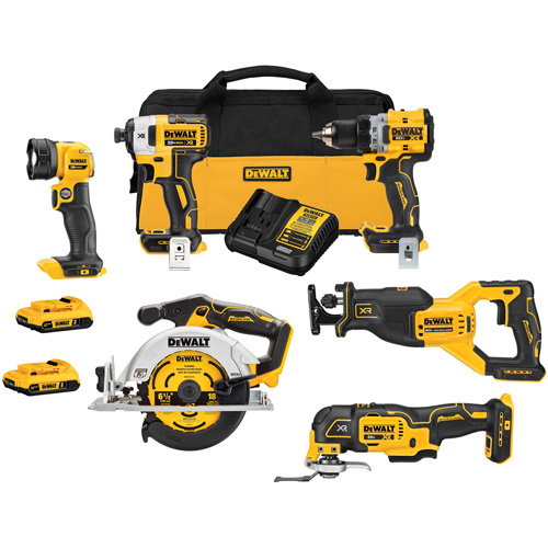 DEWALT  DCK648D2  XR<sup>?</sup> Cordless Brushless 6-Tool Combo Kit , Lithium-Ion, 20 V - Each
