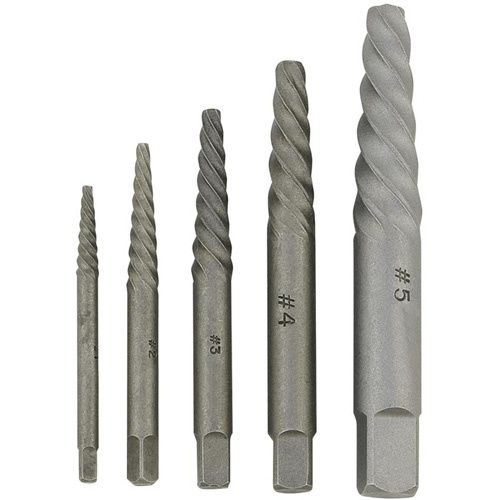JET 720771 JSSE-5S Spiral-Type Screw Extractor Set, Alloy Steel