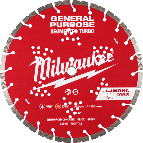 Milwaukee 49-93-9014 DIAMOND MAX? Segmented Turbo General Purpose Diamond Blade