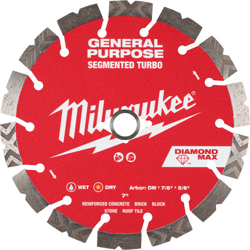 Milwaukee 49-93-9007 DIAMOND MAX? Segmented Turbo General Purpose Diamond Blade
