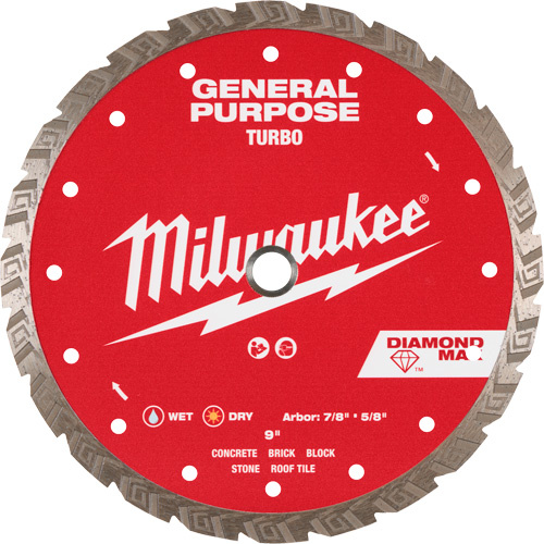 Milwaukee  49-93-9109  DIAMOND MAX? Turbo General Purpose Diamond Blade