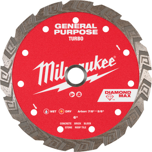 Milwaukee  49-93-9106  DIAMOND MAX? Turbo General Purpose Diamond Blade