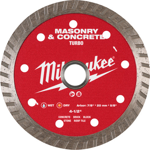 Milwaukee 49-93-9404 Turbo Masonry & Concrete Diamond Blade-(Each)