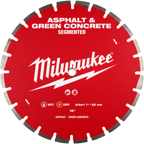 Milwaukee 49-93-7245 Asphalt & Green Concrete Segmented Diamond Blade
