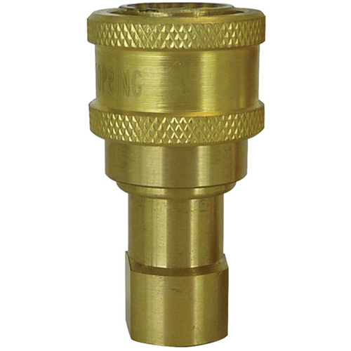 Topring  29.963  Hydraulic Quick Coupler - Brass Manual Coupler, Brass/Stainless Steel - Each