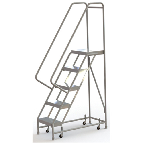 Tri-Arc Manufacturing  WLAR105164  Rolling Ladder, 5 Steps, 16" Step Width, 50" Platform Height, Aluminum - Each