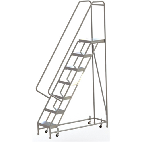 Tri-Arc Manufacturing  WLAR107164  Rolling Ladder, 7 Steps, 16" Step Width, 70" Platform Height, Aluminum - Each
