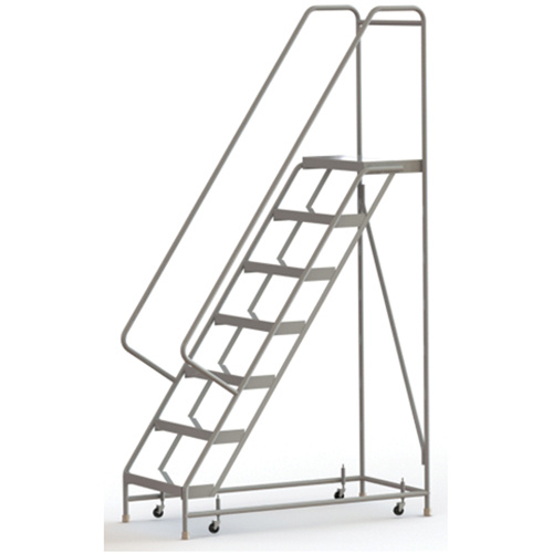 Tri-Arc Manufacturing  WLAR107244  Rolling Ladder, 7 Steps, 24" Step Width, 70" Platform Height, Aluminum - Each