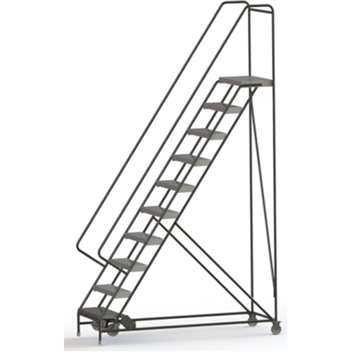 Tri-Arc Manufacturing  WLAR110244  Rolling Ladder, 10 Steps, 24" Step Width, 100" Platform Height, Aluminum - Each