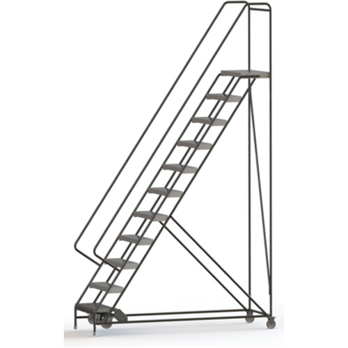 Tri-Arc Manufacturing  WLAR111244  Rolling Ladder, 11 Steps, 24" Step Width, 110" Platform Height, Aluminum - Each