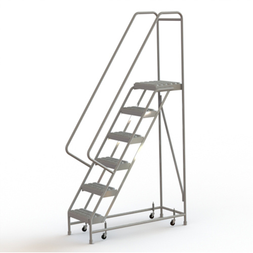 Tri-Arc Manufacturing  WLAR106165  Rolling Ladder, 6 Steps, 16" Step Width, 60" Platform Height, Aluminum - Each
