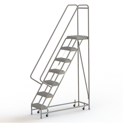 Tri-Arc Manufacturing  WLAR107165  Rolling Ladder, 7 Steps, 16" Step Width, 70" Platform Height, Aluminum - Each