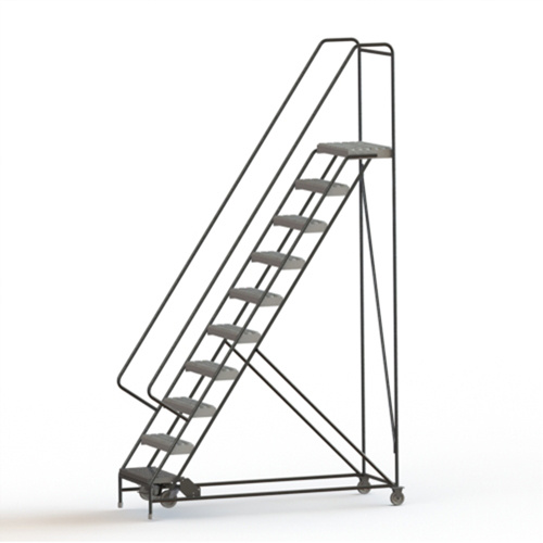 Tri-Arc Manufacturing  WLAR110245  Rolling Ladder, 10 Steps, 24" Step Width, 100" Platform Height, Aluminum - Each
