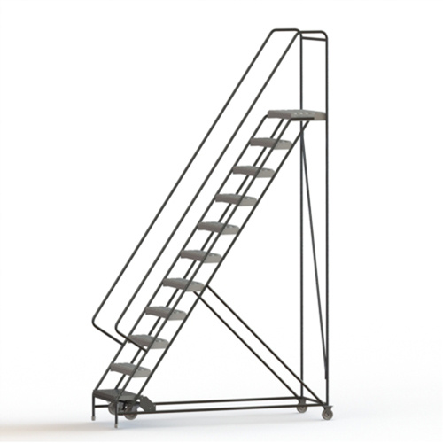 Tri-Arc Manufacturing  WLAR111245  Rolling Ladder, 11 Steps, 24" Step Width, 110" Platform Height, Aluminum - Each