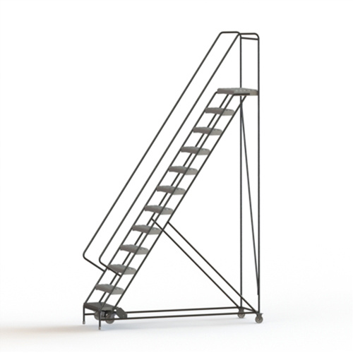 Tri-Arc Manufacturing  WLAR112245  Rolling Ladder, 12 Steps, 24" Step Width, 120" Platform Height, Aluminum - Each