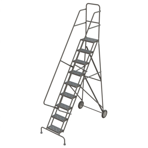 Tri-Arc Manufacturing  KDRF109162  Rolling Ladder, 9 Steps, Serrated, 96" High - Each