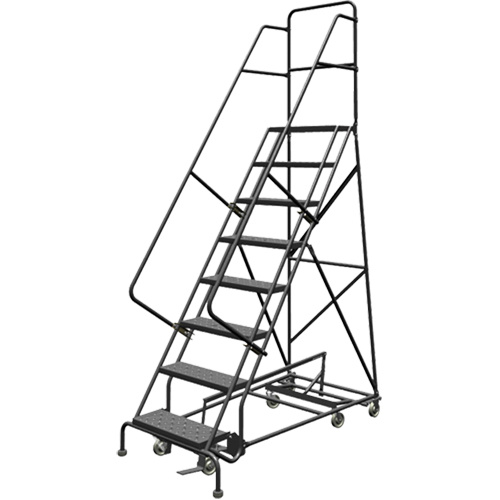 Tri-Arc Manufacturing  KDED108246  All Directional Rolling Ladder, 8 Steps, 24" Step Width, 80" Platform Height, Steel - Each