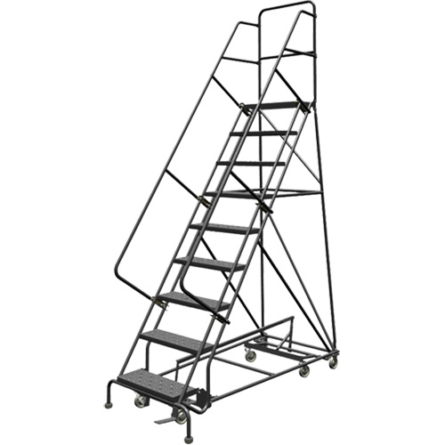 Tri-Arc Manufacturing  KDED109246  All Directional Rolling Ladder, 9 Steps, 24" Step Width, 90" Platform Height, Steel - Each
