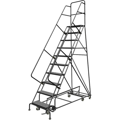 Tri-Arc Manufacturing  KDED110246  All Directional Rolling Ladder, 10 Steps, 24" Step Width, 100" Platform Height, Steel - Each