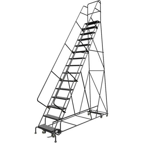Tri-Arc Manufacturing  KDED115246  All Directional Rolling Ladder, 15 Steps, 24" Step Width, 150" Platform Height, Steel - Each