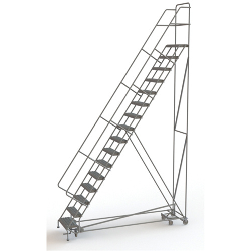 Tri-Arc Manufacturing  KDED116246  All Directional Rolling Ladder, 16 Steps, 24" Step Width, 160" Platform Height, Steel - Each