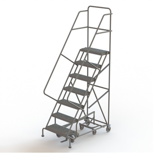 Tri-Arc Manufacturing  KDED107242  All Directional Rolling Ladder, 7 Steps, 24" Step Width, 70" Platform Height, Steel - Each
