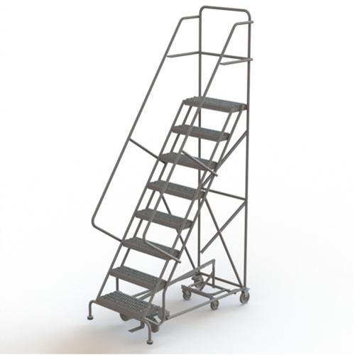 Tri-Arc Manufacturing  KDED108242  All Directional Rolling Ladder, 8 Steps, 24" Step Width, 80" Platform Height, Steel - Each
