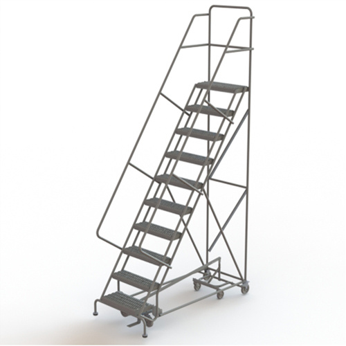 Tri-Arc Manufacturing  KDED110242  All Directional Rolling Ladder, 10 Steps, 24" Step Width, 100" Platform Height, Steel - Each