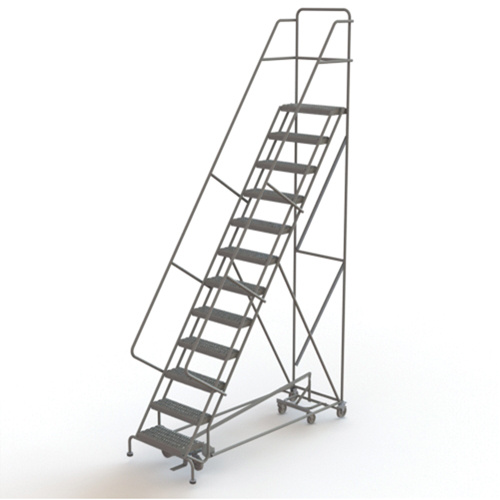 Tri-Arc Manufacturing  KDED112242  All Directional Rolling Ladder, 12 Steps, 24" Step Width, 120" Platform Height, Steel - Each